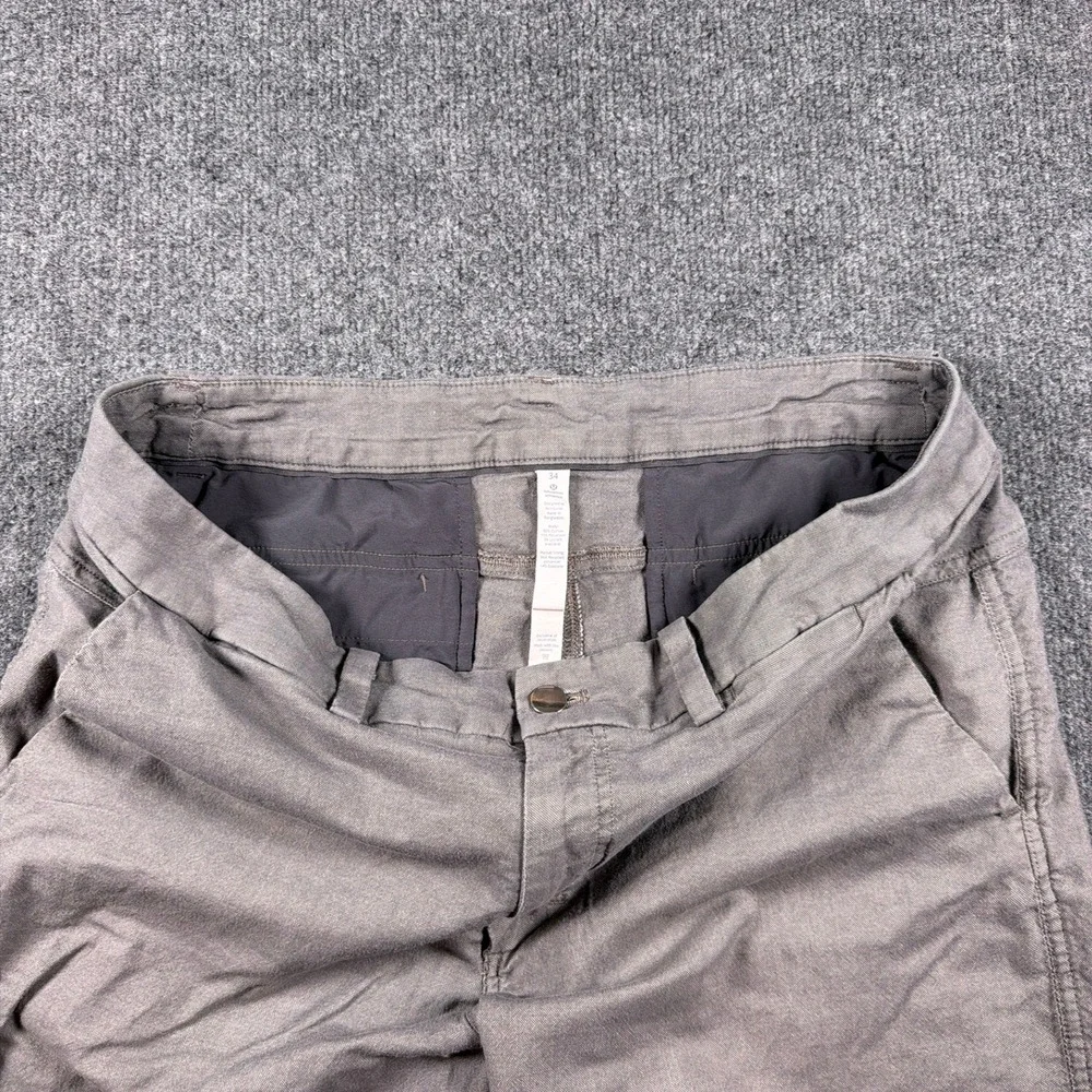 Lululemon Commission Shorts Mens 34 Gray Cotton Blend Stretch Chino 10